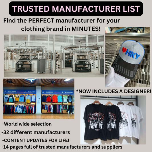 TRUSTED MANUFACTURER LIST